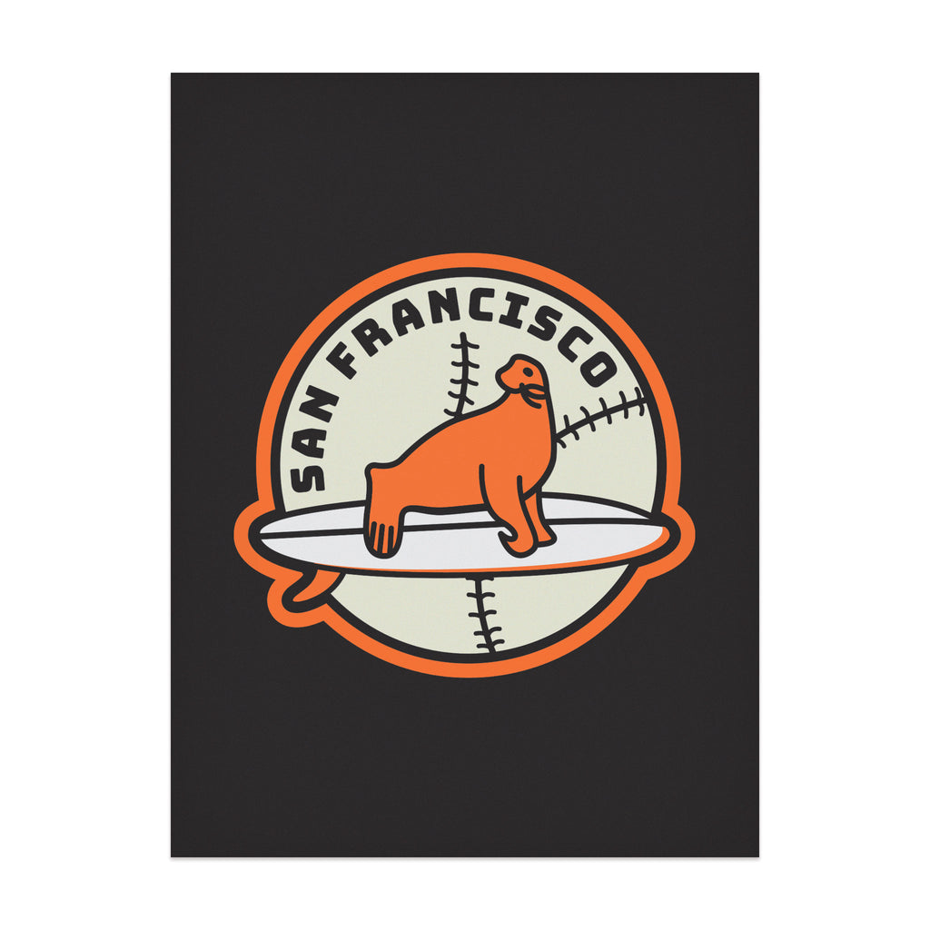 San Francisco Surfy Seals Print