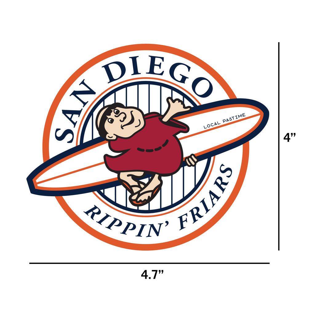 San Diego Rippin' Friar 90's Sticker