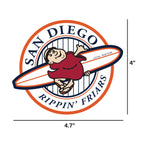 San Diego Rippin' Friar 90's Sticker
