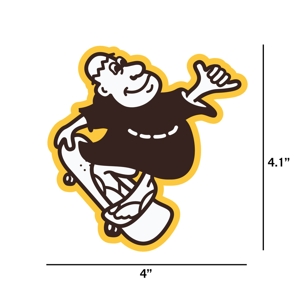 San Diego Rippin' Friar Sticker - Skate
