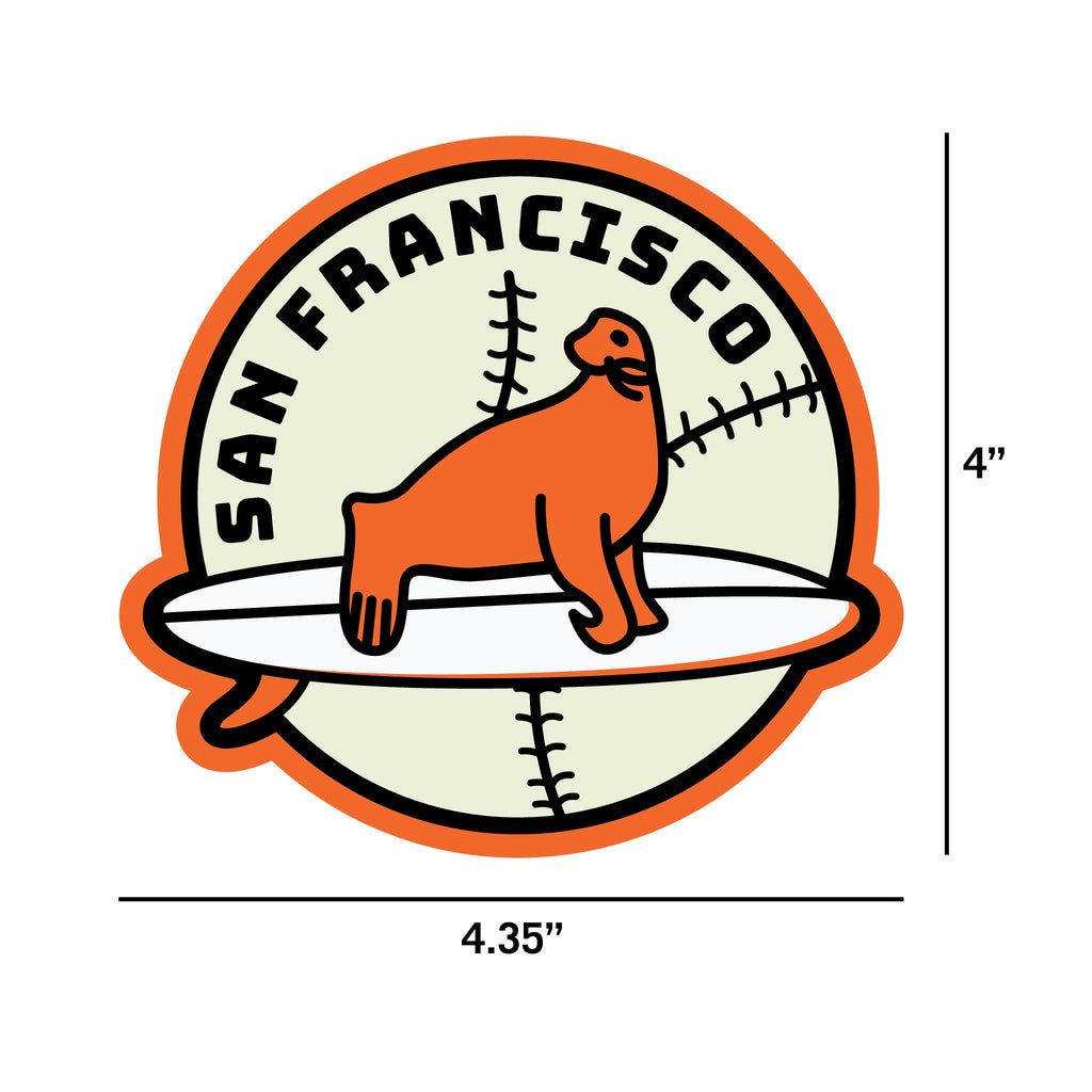 San Francisco Surfy Seals Sticker